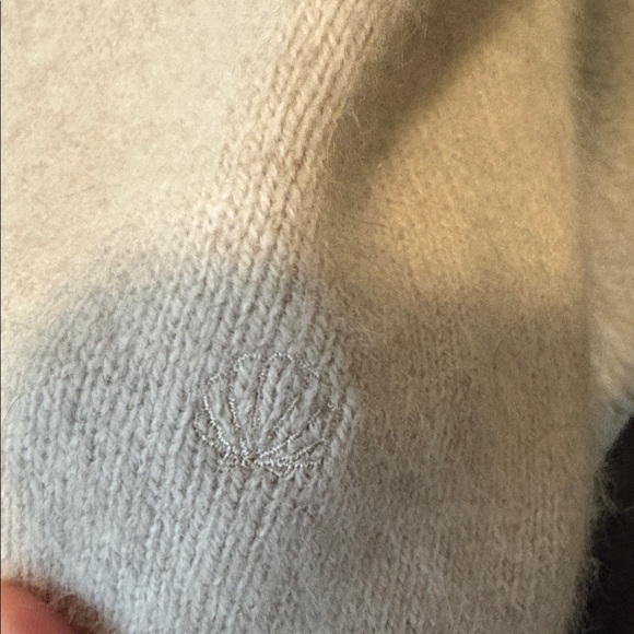 Loulou Studio Short Sleeve Pertusato Wool/Fox/Nylon Blend Sweater - Size Medium - Picture 7 of 7